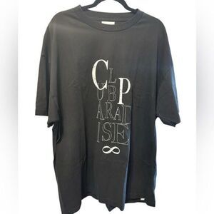 NWT Club Paradise Unisex Black Short Sleeve Logo Graphic Tee Shirt - Size XL